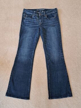 American Eagle Denim Original Boot Cut Jeans Size 10 Blue Casual Western AEO